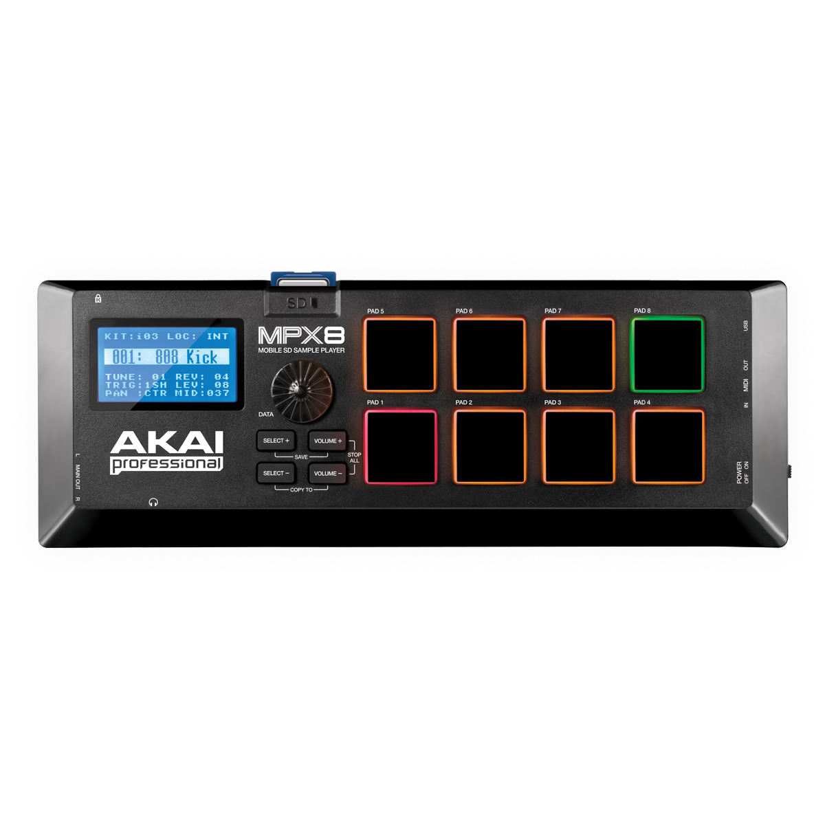 AKAI - MPX8 Lettore di sample audio e Controller AKAI - MPX8 Lettore di sample audio e Controller
