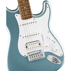Squier - Affinity Series Stratocaster Junior HSS, Laurel Fingerboard, White Pickguard, Ice Blue Metallic. MERULA Squier - Affinity Series Stratocaster Junior HSS, Laurel Fingerboard, White Pickguard, Ice Blue Metallic. MERULA