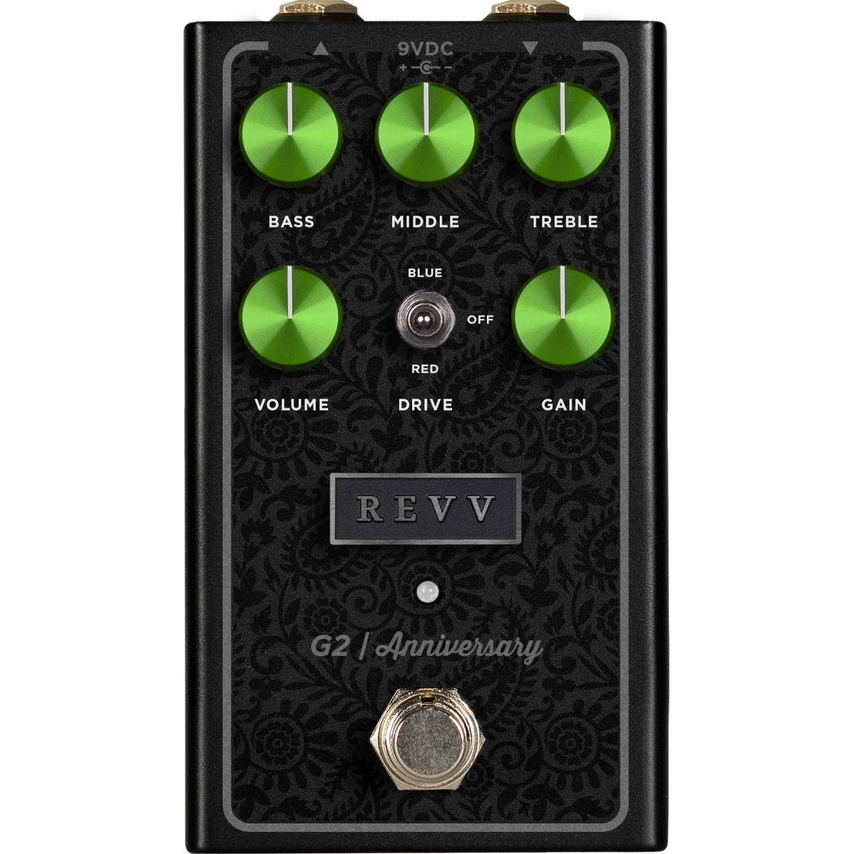 Revv | G2 Anniversary Edition, Preamp/Overdrive/Distortion Pedal, Green. MERULA Revv | G2 Anniversary Edition, Preamp/Overdrive/Distortion Pedal, Green. MERULA