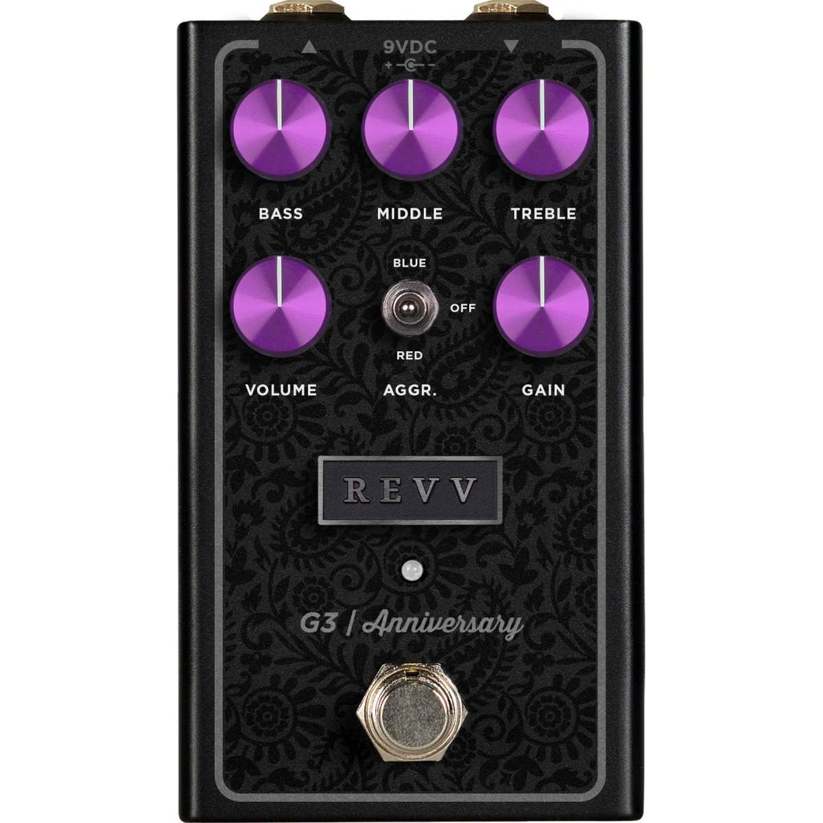 Revv - G3 Anniversary Edition, Preamp/Overdrive/Distortion Pedal, Purple. MERULA Revv - G3 Anniversary Edition, Preamp/Overdrive/Distortion Pedal, Purple. MERULA