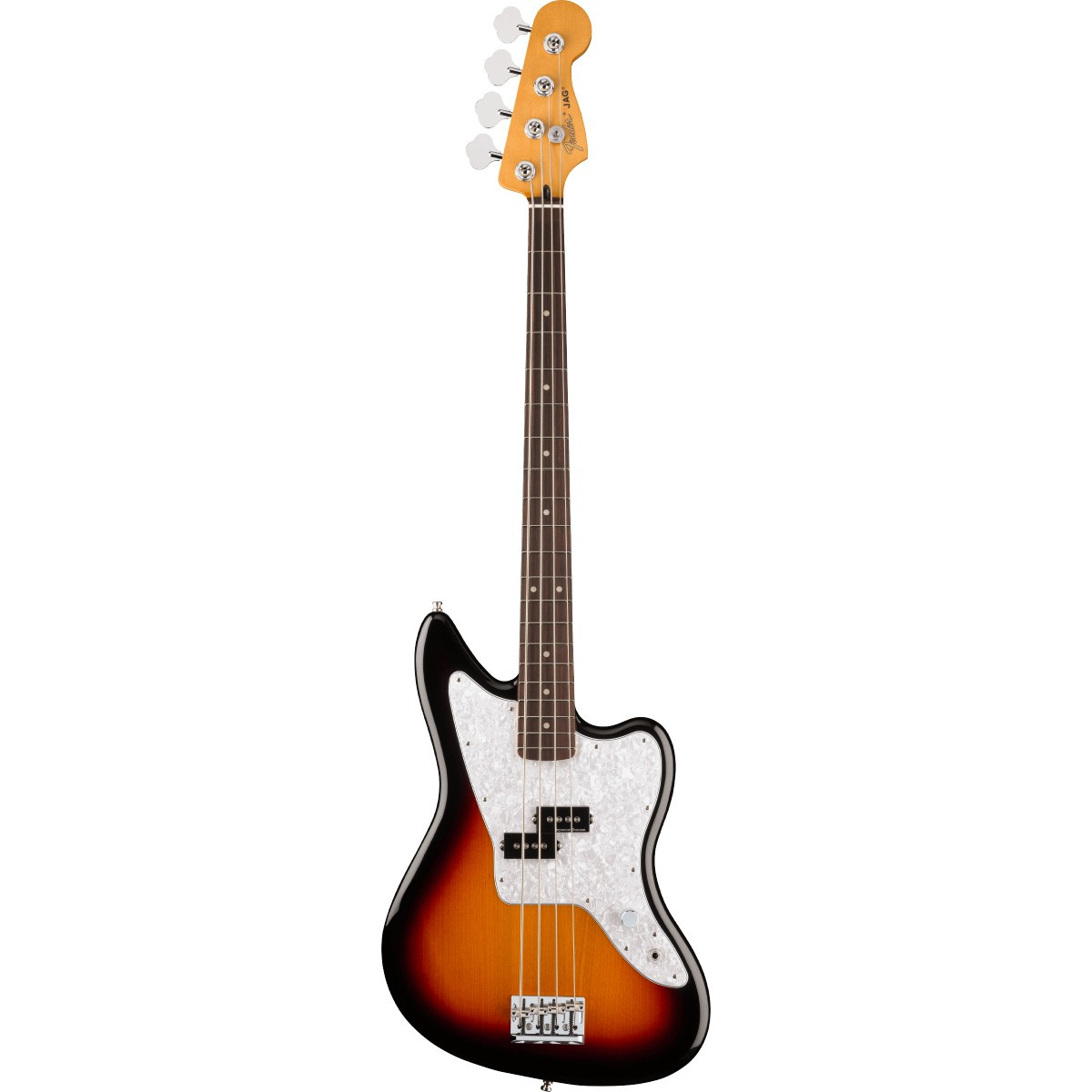 Fender Mark Hoppus Jaguar Bass, Rosewood Fingerboard, 3-Color Sunburst - Basso elettrico 4 corde Fender Mark Hoppus Jaguar Bass, Rosewood Fingerboard, 3-Color Sunburst - Basso elettrico 4 corde