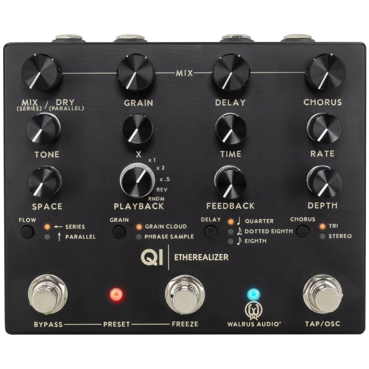 Walrus Audio Qi Etherealizer Black - Pedale Multieffetto Walrus Audio Qi Etherealizer Black - Pedale Multieffetto